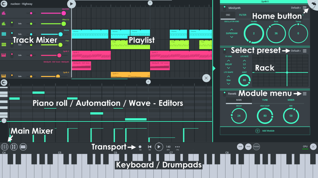 Скачать FL Studio Mobile 4.8.10 [Unlocked] APK Mod на андроид