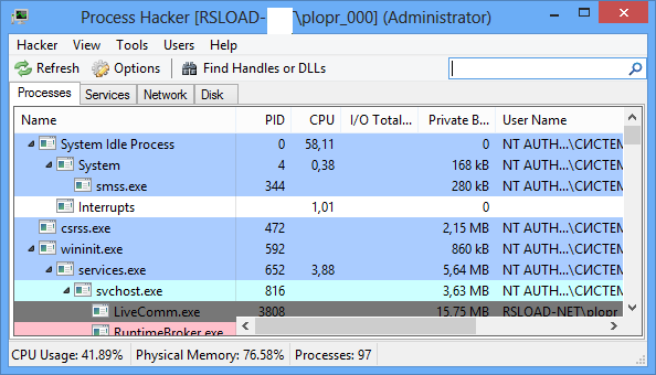Process Hacker 2.39 Final + Portable + 3.0.7640.3113 на русском