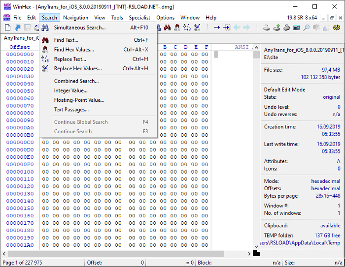 WinHex 21.6 SR4 на русском полная версия + Repack + Portable