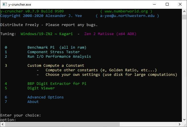 Скачать y-Cruncher 0.8.7 Build 9547 бесплатно [2026]